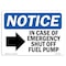 Signmission Sign, 12" H, Aluminum, In Case Of Emergency Shut Off Sign With Symbol, Landscape, 1218-L-13663 OS-NS-A-1218-L-13663 - alternate 1
